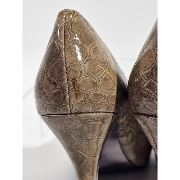 HHP Women's Size 9 Steven Stv Madden Lizard Embossed Square Toe High Heels Shoes - Picture 8 of 9
